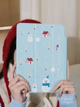 iPad Pro iPad Air iPad mini ケース オリジナル マグネット式 ペンシルホルダー 雪だるま 冬 「Ufology」