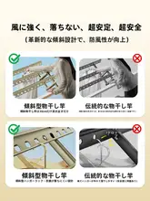 屋外用伸縮式物干し竿【バルコニー・折りたたみ・家庭用】