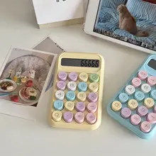 おしゃれなマカロンカラーのポータブル計算機【大画面・学生向け・コンパクトデザイン】