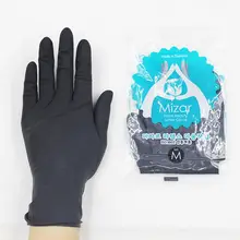 天然ゴム製のプロフェッショナルヘアカラー手袋【耐久性・黒・滑り止め付き】