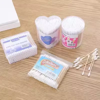 1000本入り ダブルヘッド木製綿棒【天然白樺製・美容・清掃用】