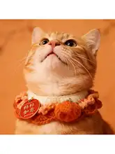 ペット用 猫用手編みスカーフ【防寒・新年デザイン・おしゃれな装飾用】