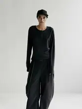 アメリカンヴィンテージ風 ハーフボタン ヘンリーネック長袖Tシャツ【女性用・極上の柔らかさ・スリムフィット】