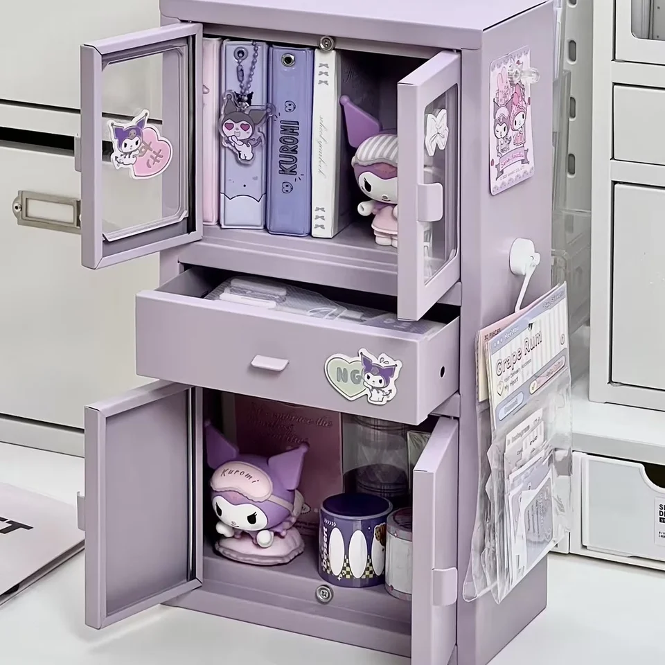 ピンクデスク用ミニアイアンキャビネット【収納ボックス・テーブル上用】
