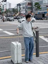 春の色合いのリバーシブルチェックストライプジップ・ラフジャケット