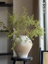 手描きの高級感あふれる粗陶花瓶【新中式・景徳鎮製・茶室用インテリア】