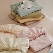 耳元で心地よい！全棉長綿 ダブルベッド用敷マットカバー【北欧風・厚手・秋冬用】
