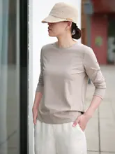 極上の柔らかさの長袖Tシャツ【コットン・フィット・ラウンドネック・シンプルデザイン】