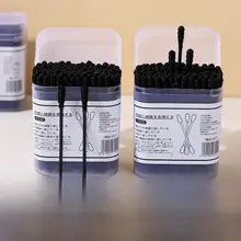 使い捨て両頭コットン棒【耳かき・黒色・クリーニング用】