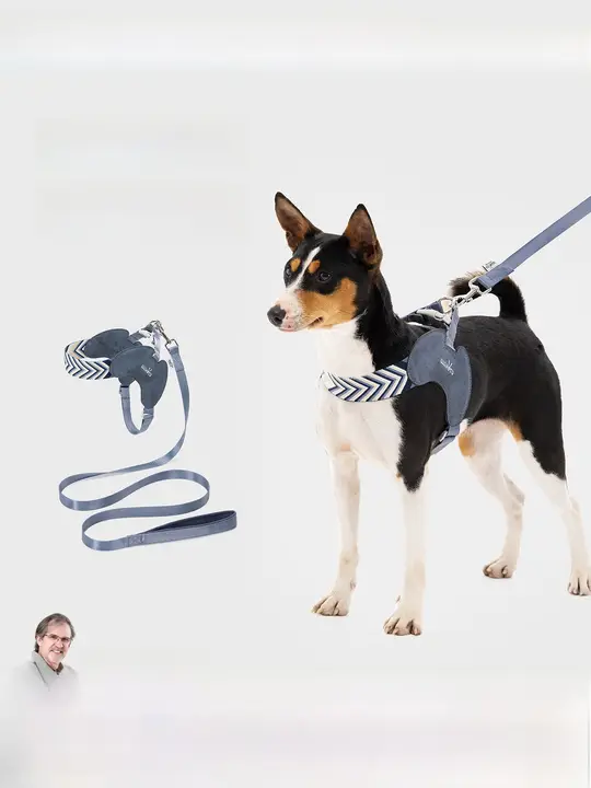中小型犬用の脱出防止ハーネス付きリード【外出用・極上の柔らかさ】