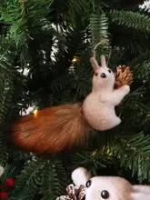 松ぼっくりデザインのフェイクリスナーサンタツリー装飾品【クリスマス向け・ハンドメイド】