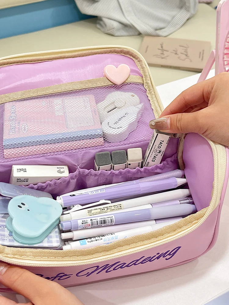 小学生女子用筆箱：大容量学生用ペンケースのオリジナルデザインと収納性能