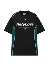 涼感素材のピンストライプ半袖Tシャツ【ユニセックス・バイカラー・ラフフィット】