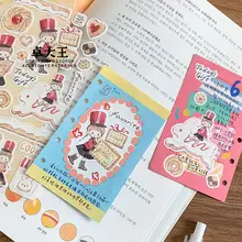 卓大王アトク手描きステッカー【アップルクッキー・カラフルな豆・手帳装飾】