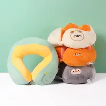 可愛いデザインのU型枕【首 Support・旅行用・携帯便利】