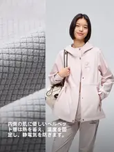 Camel アウトドア用 フリースソフトシェルジャケット【ウィンドブレーカー・女性用・ウエストシェイ プ・ピンク】