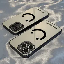 iPhone用 ミラー仕上げスマイルデザインケース【全包対応・高級感】