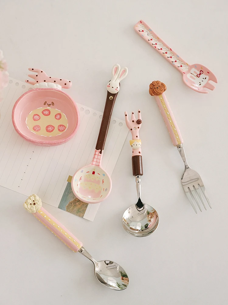 かわいいウサギデザインのコーヒーカップ【オフィス用・手作り・マドラー付き】