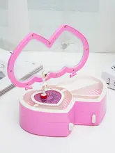 創造的な二重ハート音楽ボックス【バレリーナデザイン・ジュエリーボックス・子供向け・誕生日プレゼント】