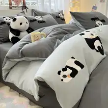 可愛いタオル刺繍のフィットシーツ＆カバー3点セット【水洗いコットン・シングルサイズ・寝具】（セットアップ対応）