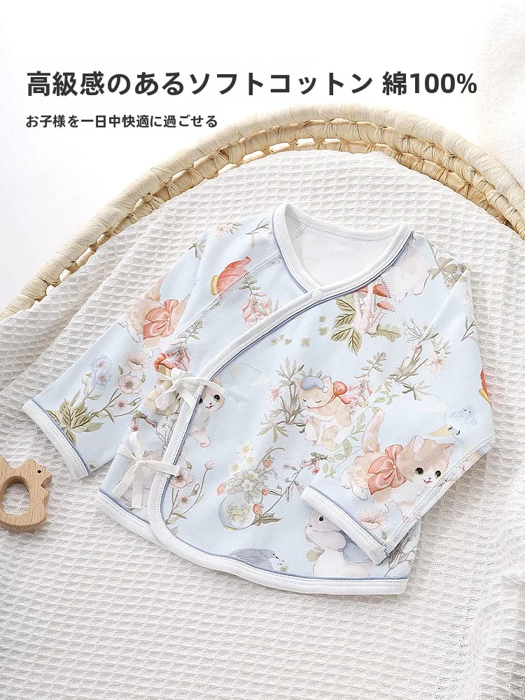 赤ちゃんの法事服 女の子 おすすめ：鹿小漫の春季用コットン半背シャツ