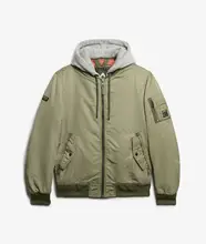 MA-1 フライトジャケット メンズ フード付き ウォッシュ加工 定番 アウター 秋冬「Superdry」