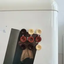 レトロな木製冷蔵庫マグネット【オシャレなインテリア・写真飾り】