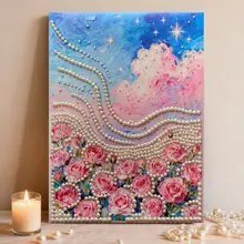 手作りダイヤモンド絵画【星河・バラ・植物デザイン・インテリア装飾用】