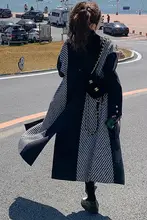 優雅なデザインのロングウールコート【秋冬用・高級感・ひざ丈・女性用】