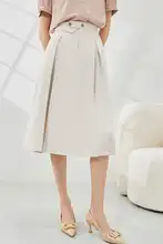 フィット ショートスカート【夏用・Aライン・ビジネススタイル・ウエストゴム】