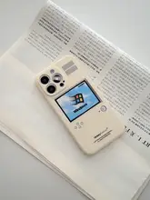 スマホケース ソフトシリコン レトロパソコン柄 アートデザイン ヴィンテージ iPhone Pro Max対応