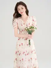 夏は遅くない フレンチフローラル ドレス