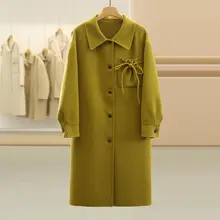 ウール混双面コート【ハイセンス・着痩せ効果・冬用・女性】（セットアップ対応）