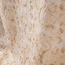 肌に優しい微透けデザインの小花柄天絲コットンリネン生地【ドレープ感・スカート型用】