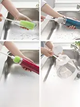 長柄洗瓶ブラシ【スポンジ製・保温ボトルやガラスカップ用】