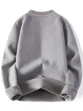 メンズ 秋冬用極上の柔らかさのボアニットセーター【クルーネック・フィット】