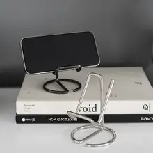 クリエイティブスマートフォン・タブレットスタンド【金属製・簡約デザイン・家庭用】