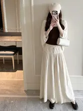 大柄向けロングスカーチョ【夏用・薄手・洗い加工・フレアデザイン】（セットアップ対応）