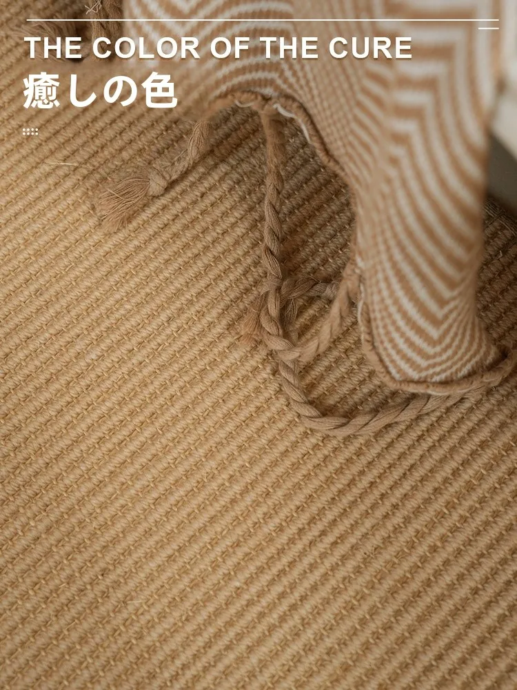 侘寂  風クリームカラーのウールラグ：法式レトロスタイルの実用性と設置ガイド