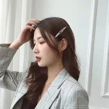 シンプルなアセテートヘアクリップ【レトロスタイル・サイドアクセサリー・女性用】