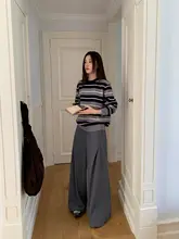 春季用ハイウエストワイドレッグパンツ【プレーンカラー・フィット・通勤スタイル】（セットアップ対応）