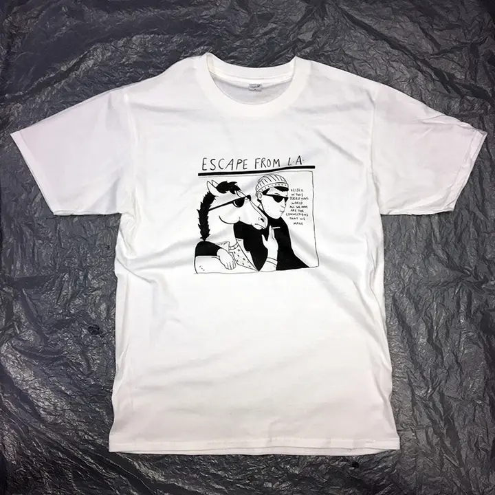 ボジャックホースマン風 ソニックユースデザインのロックカートゥーン半袖Tシャツ【カップル用】