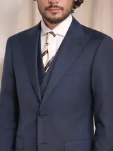 婚礼用 タキシード風スーツ【ウエディング・ブレザー・ウール混】（セットアップ対応）