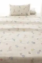 うさぎ柄 シングルベッド用 コットン製布団カバー【200x230cm・学生寮用・全棉】