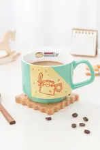 小熊デザインの陶器製マグカップ【カップル用・家庭やオフィスに最適・ギフトにおすすめ】