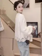 高級感あるラウンドネックパールボタンシャツ【春秋用・中華風】