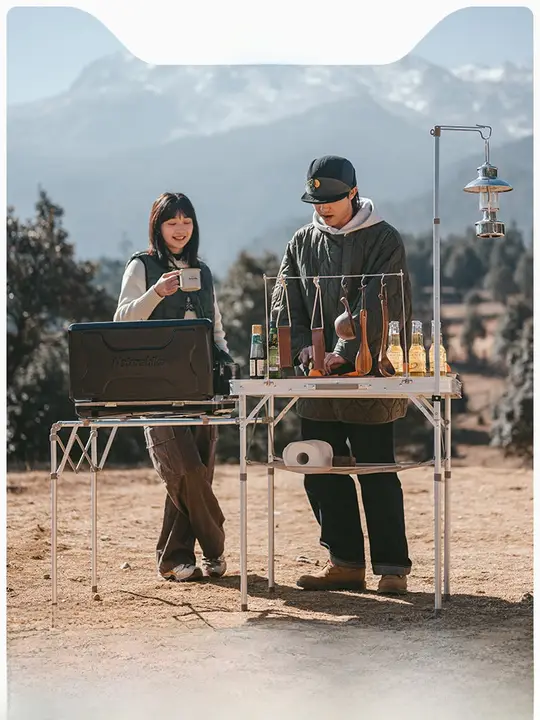 Naturehike MDF製 折りたたみ式アウトドア料理テーブル【キャンプ・ピクニック用・収納便利】