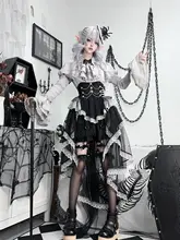 ロリータ スタイル コスプレドレス【ゴシック・ハロウィン・クラシックデザイン・街着向け】（セットアップ対応）