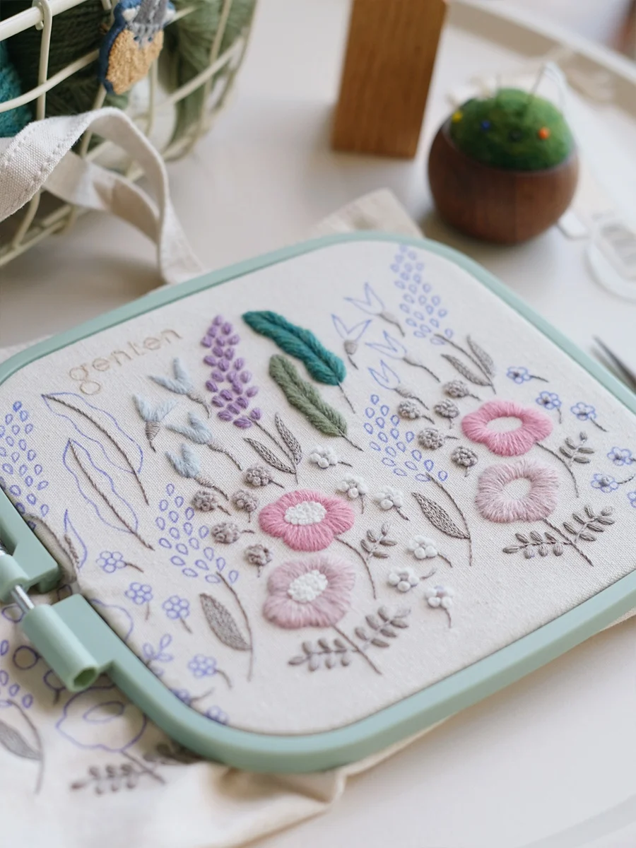 ラベンダーフラワー刺繍トートバッグ：ハンドメイド副業に最適なDIY雑貨の実用性と価値