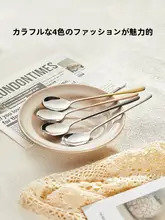 CAROTE   304ステンレス製ロングハンドルスプーン【家庭用・韓国風・サラダやスープ用】